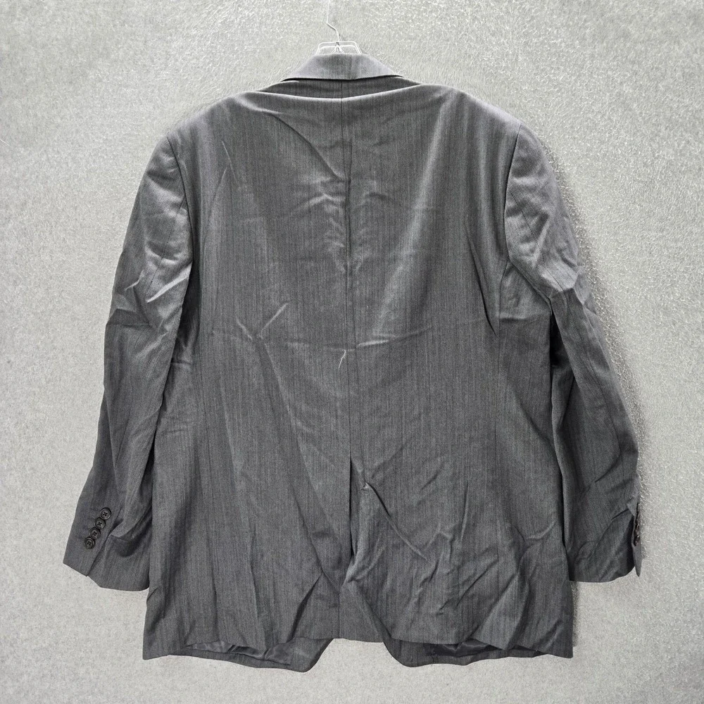 Ralph Ralph Lauren Men Jacket 44‎ Gray Blazer 100% Wool Button Up Long Sleeve